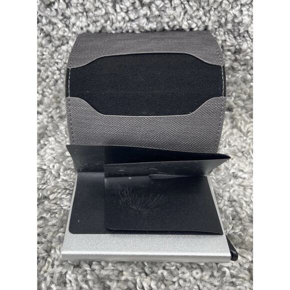 Dark Grey Trifold Leather Wallet Men’s Accessory - Picture 4 of 12